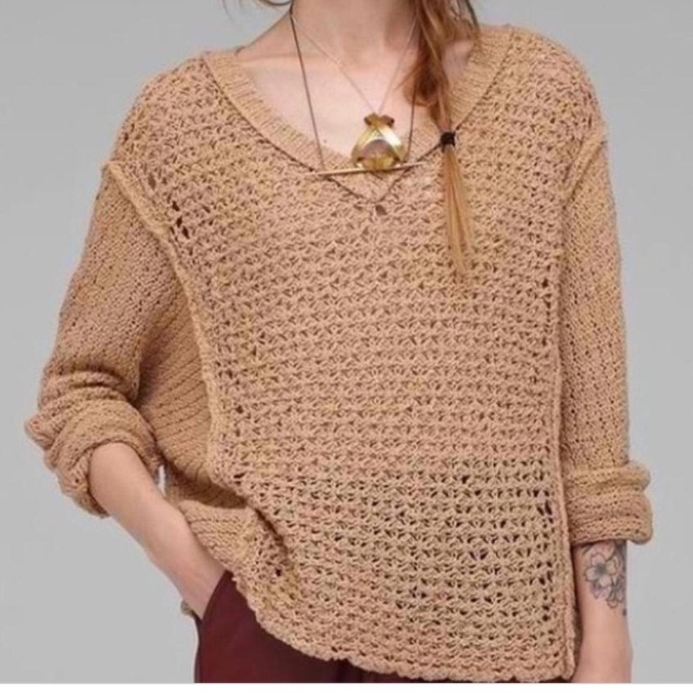 Free People Loose Knit Cozy Sweater